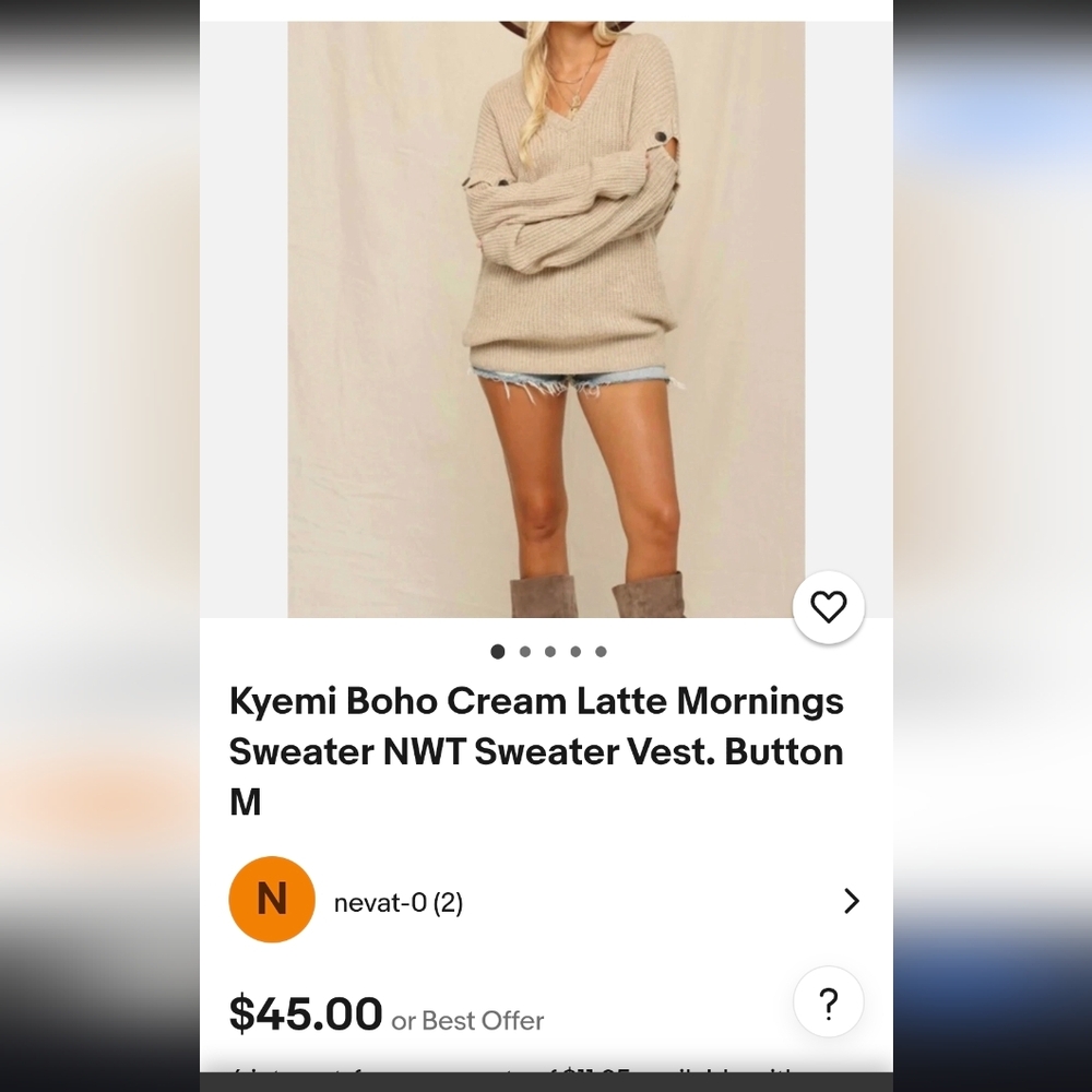 Bobo cream latte sweater